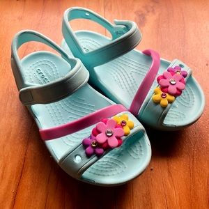 Crocs Toddler Lina K Sandals Ice Blue Size 8